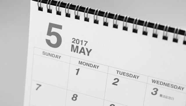 5月の定休日と営業時間